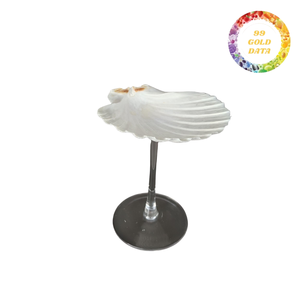 Copa de vino hecha a mano en Vietnam con conchas marinas para decoración de hogar y spa con estilo playero - Product Image 1