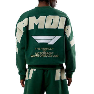 Custom Sweatshirts and Shorts Set Puff Print Tracksuit Clothing Manufacturer Supply - Product Image 2