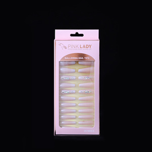 <span class=keywords><strong>Uñas</strong></span> Postizas <span class=keywords><strong>Acrílicas</strong></span> de Presión a <span class=keywords><strong>Precio</strong></span> de Mayoreo, <span class=keywords><strong>Uñas</strong></span> Artificiales Estilo Ataúd con Efecto Mármol, <span class=keywords><strong>Uñas</strong></span> Artificiales Artísticas Estilo Francés - Product Image 2