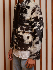 Women's <b>Jackets</b> Real Cowhide Hair Cow Skin Made Luxury Waist Belt Varsity Woman <b>Jacket</b> - Product Image 2