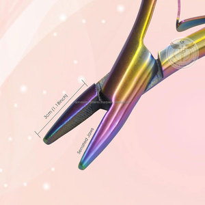 Stainless Steel Hair <b>Extension</b> Plier Multi-Function Hair <b>Extension</b> Tool Plier For Link and Micro Ring <b>Extension</b> Micro Ring <b>Beads</b> - Product Image 3