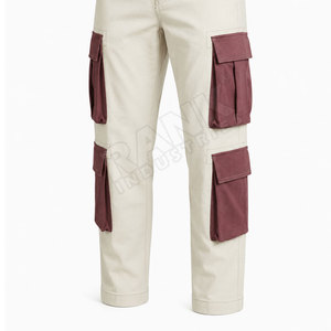 Pantalon Cargo Homme 100% Coton de Qualité Supérieure, Coupe Droite, Grande Taille, Imperméable, Lavé, Fabriqué au Pakistan - Product Image 5