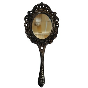 <b>Vintage</b> Handheld <b>Mirror</b> with Ornate Antique Silver Finish Embossed Rose Floral Design Small Portable Makeup <b>Mirror</b> <b>for</b> <b>Sale</b> - Product Image 6