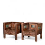 Bancs en bois de style vintage indien, durables, pour la maison, décoration vintage à combiner - MOQ 1 conteneur seulement - Product Image 5