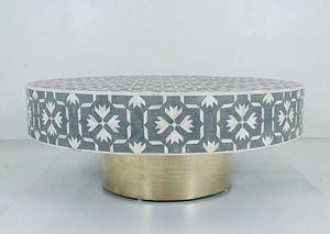 Table basse en os incrusté faite à la main en Inde, table centrale décorative de luxe, mobilier de maison, table basse en os incrusté sur mesure, faite à la main - Product Image 2