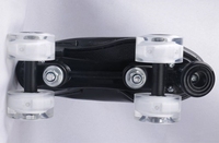 Patin à roulettes personnalisé, chaussures de patinage à 4 roues, patins à roulettes à double rangée réglables clignotantes pour femmes et hommes adultes