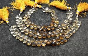 AAA Natural Bear Quartz Faceted Heart Shape Beads 8 To 9 MM Quartz Gemstone Beads 8 Inch Strand High Quality Faceted Bear Quartz - Product Image 3