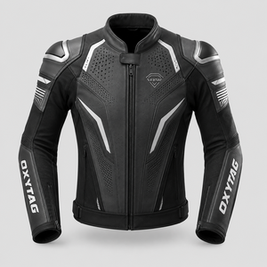 Custom Made Windproof Winter Motorbike Leather Jacket with Full Protection Sport <b>Protector</b> Unisex Design Cheap Price OEM - Product Image 1