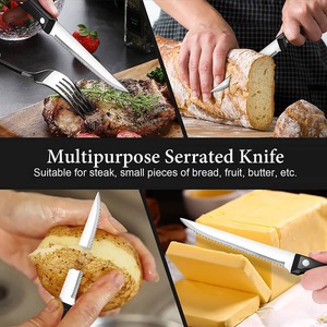 Custom Handmade Eight-Piece Chef Set Stainless Steel Blades 67-Layer Straight Edge Ambidextrous <b>Sharp</b> Durable Wood Handles - Product Image 5