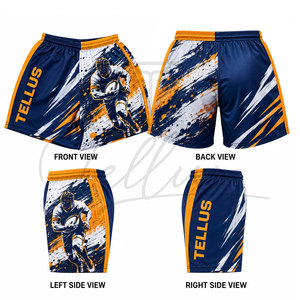Short de rugby respirant pour homme de haute qualité, couleur personnalisée, entraînement d'équipe, course à pied, coupe ajustée - Product Image 5