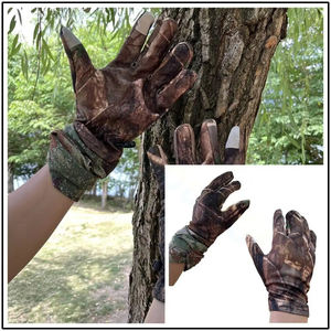 Gants de chasse et de randonnée camouflage haut de gamme avec doigts tactiles compatibles écran, imprimé camouflage durable pour l'extérieur - Product Image 3