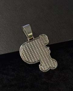Pendentif initial P Hip Hop en argent sterling 925 pavé de moissanite, tendance unisexe pour les soirées - Product Image 4