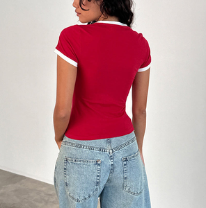 เสื้อครอปท็อปผู้หญิงสั่งทำโลโก้ขายส่ง คุณภาพสูง วัสดุดีที่สุด สไตล์ใหม่ ราคาดีที่สุด - Product Image 6