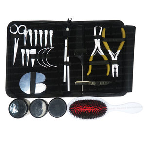 Nouveau kit d'outils pour extensions capillaires avec pince à perles, outil de pose de cheveux sans couture, pince à perles à pointe plate, peigne à queue métallique - Product Image 2