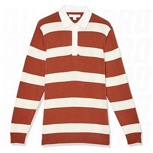 Wholesale 100% Cotton Men's <b>Long</b> <b>Sleeve</b> <b>Polo</b> <b>Shirt</b> Rugby for Round Striped Design Digital Printing Men's <b>Long</b> <b>Sleeve</b> <b>Polo</b> <b>Shirts</b> - Product Image 3