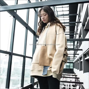 Sudadera con Capucha de Gran Tamaño Personalizada al por Mayor, Estilo Urbano Casual Europeo y Americano, Sudadera Original de Algodón con Contraste de Color - Product Image 3