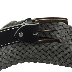 Cinturones Trenzados de Cuero Genuino de Alta Calidad para Hombre 2026, Cinturón Casual Negro con Logotipo Personalizado, Patrón Tejido, Venta al Por Mayor OEM - Product Image 6