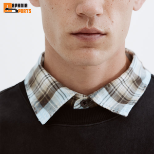 T-shirt tricoté pour homme de haute qualité, coupe classique, 100 % coton, col épais, épaules tombantes, coupe courte, service OEM - Product Image 4