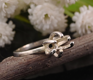 Wholesale Solid 925 Silver <b>Blank</b> Mounting Base High Polish Claw Prong Setting for 6mm-8mm Round Gemstones DIY Semi-Mount <b>Ring</b> - Product Image 1