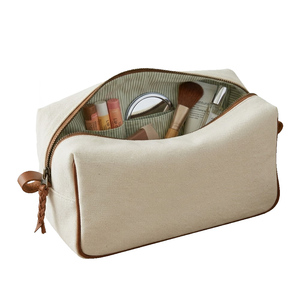 Premium Canvas Cosmetic Bag Large Capacity <b>Makeup</b> Organizer Travel Toiletry <b>Case</b> for Men Women with Zipper Closure and Soft Hand - Product Image 5