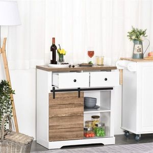 Credenza da Cucina in Legno Massello Ecologico, Mobile Contenitore per Sala da Pranzo e Soggiorno - Product Image 1