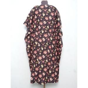 Indian Handmade 100% Cotton Eco-Friendly <b>Kaftan</b> Dresses Block Printing V-Neck Sleeveless Cut-Out Dresses Moms <b>Beach</b> Cover - Product Image 3