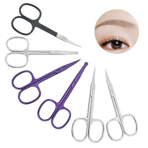Ciseaux de beauté professionnels en acier inoxydable pour le nez et les sourcils avec lame incurvée et pointe acérée, manche en plastique sûr par ANAAIF - Product Image 6