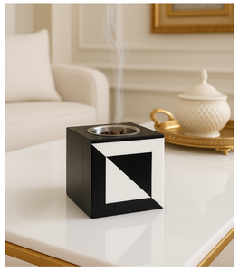 Modern Style Wood Resin Indian Incense Burner Premium Hand-made Eco-Friendly Musk Scent Anti-Odour Home Office <b>Perfume</b> Ramadan - Product Image 2