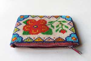 Monedero Ecológico Hecho a Mano, Estilo Bohemio, Unisex, de Algodón con Cuentas, Cierre de Cremallera, Color Arcoíris - Product Image 2