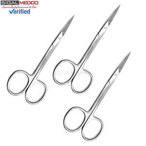 Tijeras de microdisección Iris de punta fina recta, manuales, de acero inoxidable alemán, paquete de 3, instrumentos quirúrgicos de precisión para - Product Image 2