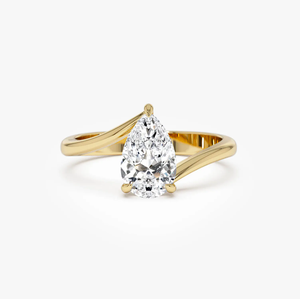 Anillo de Compromiso de Oro de 14K con Diamante Cultivado en Laboratorio, Corte Cojín, para Mujer, Joyería al por Mayor - Product Image 1
