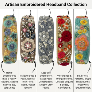 Beaded embroidered hair bands for girls weddings parties and fashion styling ideal for boutiques <b>gifting</b> and wholesale buyer - Product Image 6