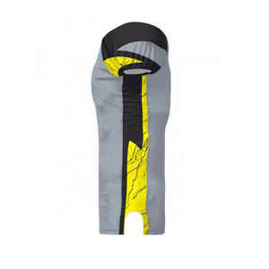 Uniforme de football américain personnalisé gris, jaune et noir, grande taille, manches courtes, 100 % polyester, qualité supérieure pour équipes - Product Image 3