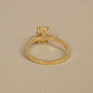 14K Solid Gold 2.07 Carat Blue Lab Grown Multi Shape Diamond Pear Open Bypass <b>Ring</b> Children's Luxury <b>Adjustable</b> Trendy IGI - Product Image 4