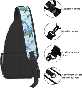 Custom Sublimated Crossbody <b>Backpack</b> for Women Men Travel Hiking Daypack Chest Shoulder Bag - Product Image 5