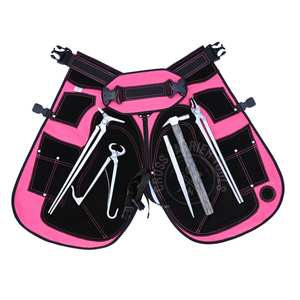 Juego de Herramientas Profesionales para Herrador: Cortaúñas para Pezuñas, Delantales de Cuero Rosa, Separador de Zapatos, Pinza de Cabeza Redonda y Prensa de Zapatos - Product Image 1