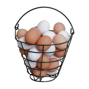 DS5712 Metal Modern Eco-Friendly Multifunction Handforged Kitchen Chicken <b>Egg</b> Collecting <b>Basket</b> Fresh <b>Egg</b> Holder Wire Storage - Product Image 2