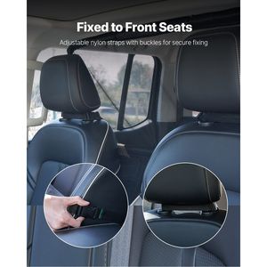 50 \ "ampia barriera per auto per cani sedili anteriori installazione divisore per auto per veicolo camion Pet copertura sedile posteriore - Product Image 6