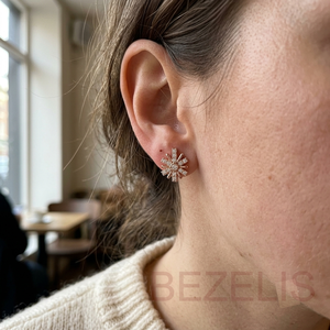 Pendientes de Diamantes Cultivados en Laboratorio, Forma Redonda, Corte Excelente, Calidad Certificada, Joyería Fina, Regalo de Novia, Accesorio de Lujo Certificado - Product Image 5