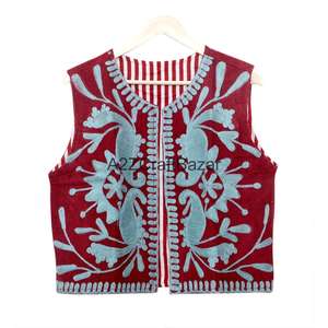 Chaqueta Corta Hecha a Mano para Mujer, Estampada, Tejida, con Patrón Floral, Logotipo en la Espalda, Transpirable, Vintage, para Todas las Temporadas - Product Image 1