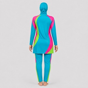 Conjunto de Traje de Baño Islámico Modesto para Mujer, Parte Inferior de Corte Alto, Impresión de Logotipo Multiposición, Ecológico, Transpirable, Bikini Modesto - Product Image 2