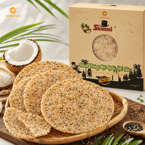 Papel de Arroz con Leche de Coco y Sésamo Shammi 500g Vegano Sin Gluten Halal - Product Image 2