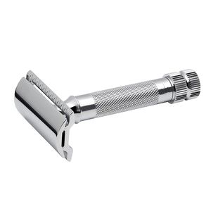 Maquinillas de Afeitar de Seguridad de Acero Inoxidable con Acabado Espejo, Ligeras, para Uso en Salones de Belleza, Maquinillas de Afeitar Profesionales para Barbería - Product Image 1