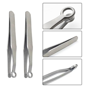 Pince à épiler de précision professionnelle Shears Beauty, légère et durable, en acier inoxydable, à pointe dentelée, pour sourcils et élimination des éclats cutanés - Product Image 5