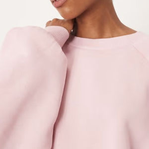 Sweat-shirt à manches ballon en coton confortable, coupe ample, couleur unie, col rond, pour femmes, Maanify 2026, sweat-shirt personnalisé - Product Image 3