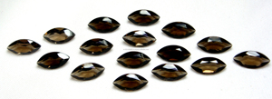 Smokey-Cuarzo Natural con forma facetada Marquesa, Cuarzo Natural, marrón, piedra preciosa, fabricación de joyas, cuarzo genuino, 2x4mm - Product Image 4