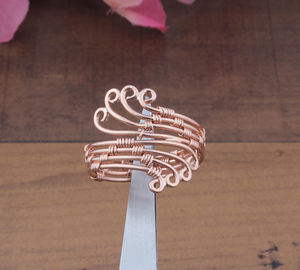 Bague tendance en or rose classique, bande enveloppante, argent sterling 925, réglable, spirale torsadée, bijoux de mariage pour femmes, vente en gros, cadeau - Product Image 4