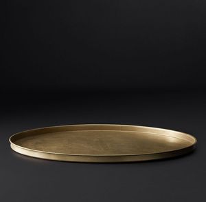Plateau de service en laiton sophistiqué, vaisselle décorative élégante pour hôtels, restaurants, traiteurs et événements haut de gamme. - Product Image 3
