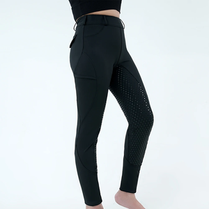 Pantalones de equitación de silicona antideslizantes de asiento completo para mujer, mallas de entrenamiento ecuestre, ropa deportiva para exteriores - Product Image 3
