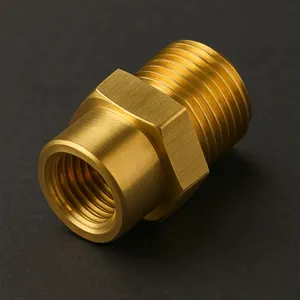Raccord de tuyauterie femelle en fonte durable avec tête hexagonale, surface polie, pour l'alimentation en eau haute pression et le drainage - Product Image 1